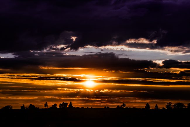 orange clouds